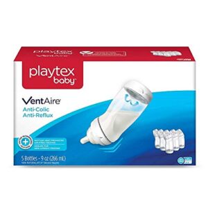 playtex 05226 baby ventaire anti colic baby bottle, bpa free, 9 ounce - 5 pack