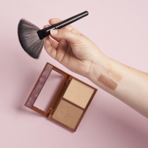 W7 Hollywood Bronze & Glow - Pressed Powder Duo Shimmer Bronzer & Highlighter - Contouring & Highlighting Vegan Makeup