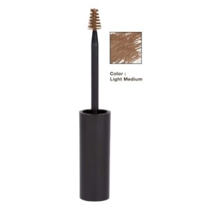 Elizabeth Mott Eyebrow Gel Makeup - Queen of the Fill Brow Tint and Filler - Brush to Fill in Eyebrows and Cover Gray Hairs, Water resistant, Long Lasting - Cruelty Free, Light Medium Brown, 4g