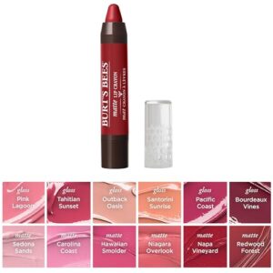 Burt's Bees 100% Natural Origin Moisturizing Matte Lip Crayon, Redwood Forest - 1 Crayon