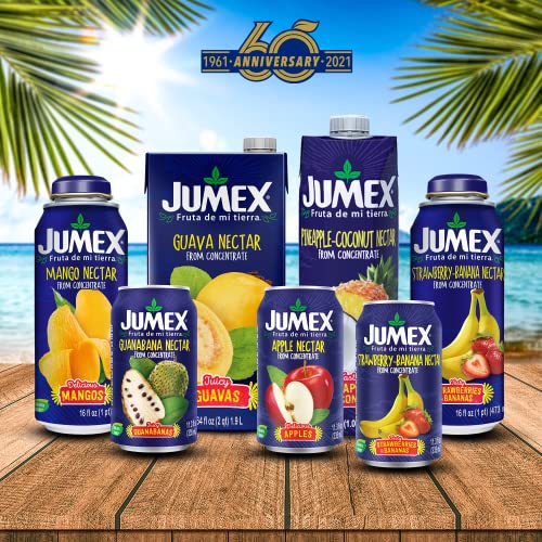 Jumex Guava Nectar and Strawberry-Banana Nectar Fridge Pack | Recyclable Can with Non-BPA Lining | Two Varieties in One Convenient Package | 11.3 Fl Oz (Pack of 12)