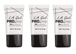 l.a. girl high definition smoothing face primer with vitamin e, assortment, 0.5 fl oz (pack of 3)