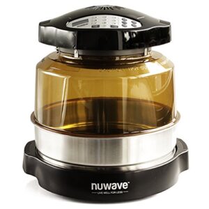 nuwave oven pro plus 20602 black upgraded shatter resistant dome with extender ring and baking pan