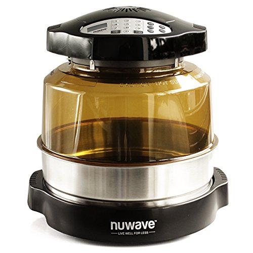 NuWave Oven Pro Plus 20602 Black Upgraded Shatter Resistant Dome with Extender Ring and Baking Pan