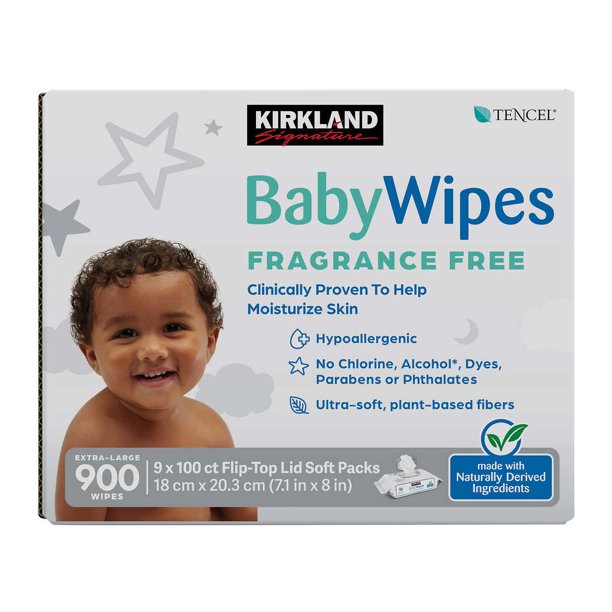 Kirkland Signature Baby Wipes 900 Count