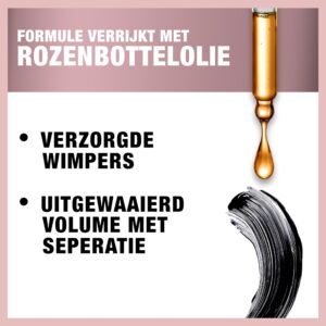 Maybelline New York Ciglia Sensazionali Mascara Volumizzante Waterproof, Effetto Ventaglio sulle Ciglia, Resistente All'Acqua, Nero