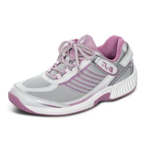 orthofeet women's orthopedic fuchsia verve tie-less sneakers, size 7.5 wide