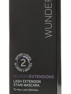 WUNDER2 WUNDEREXTENSIONS Makeup Eye Lash Extension Stain Mascara, Volume And Length Long Lasting Waterproof, Black