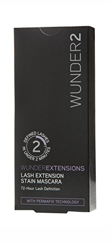 WUNDER2 WUNDEREXTENSIONS Makeup Eye Lash Extension Stain Mascara, Volume And Length Long Lasting Waterproof, Black