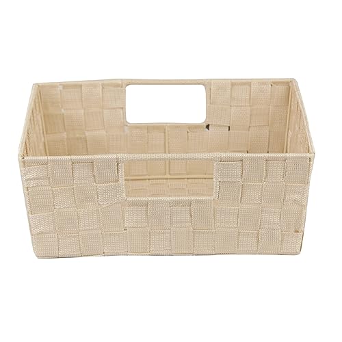 Home Basics PB49147 Non-Woven Strap Bin, Large, Ivory