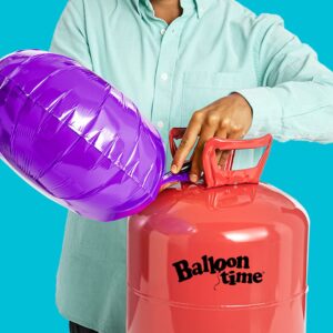 Balloon Time Helium Tank - Graduation, Birthdays, Weddings, and More - Float Time 5-7 Hours Includes Latex Balloons in Box