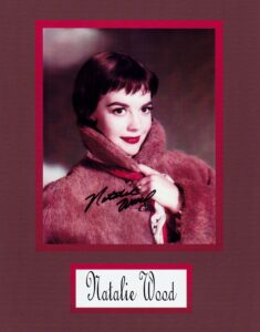 kirkland natalie wood, deceased actress, 8 x 10 photo autograph on glossy photo paper