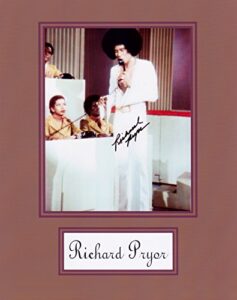 kirkland richard pryor, deceased famous comedian, 8 x 10 photo autograph on glossy photo paper