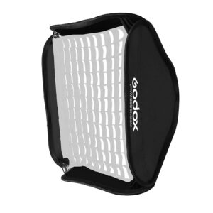Godox 32"x 32" /80x80cm Foldable Flash Softbox Kit with Grid, S-Type Speedlite Bracket Bowens Mount and Carring Case for Camera Flash Speedlight Studio Portraits,Product Photography,Video Shooting