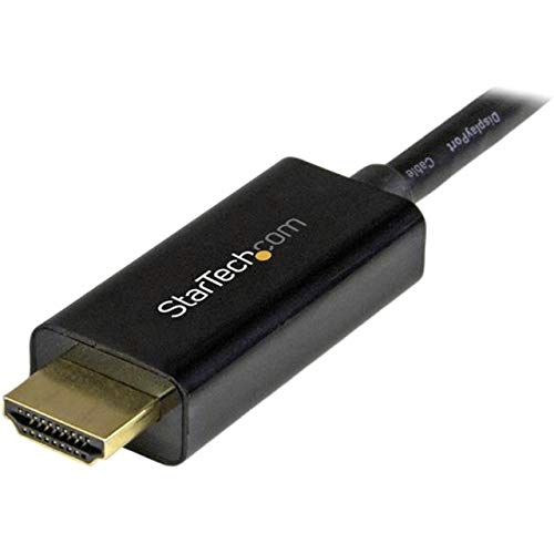 StarTech.com 6ft Mini DisplayPort to HDMI Cable - 4K 30hz Monitor Adapter Cable - mDP PC or Macbook to HDMI Display (MDP2HDMM2MB) Black