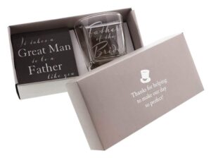 haysom interiors father of the bride whiskey glass and coaster gift set