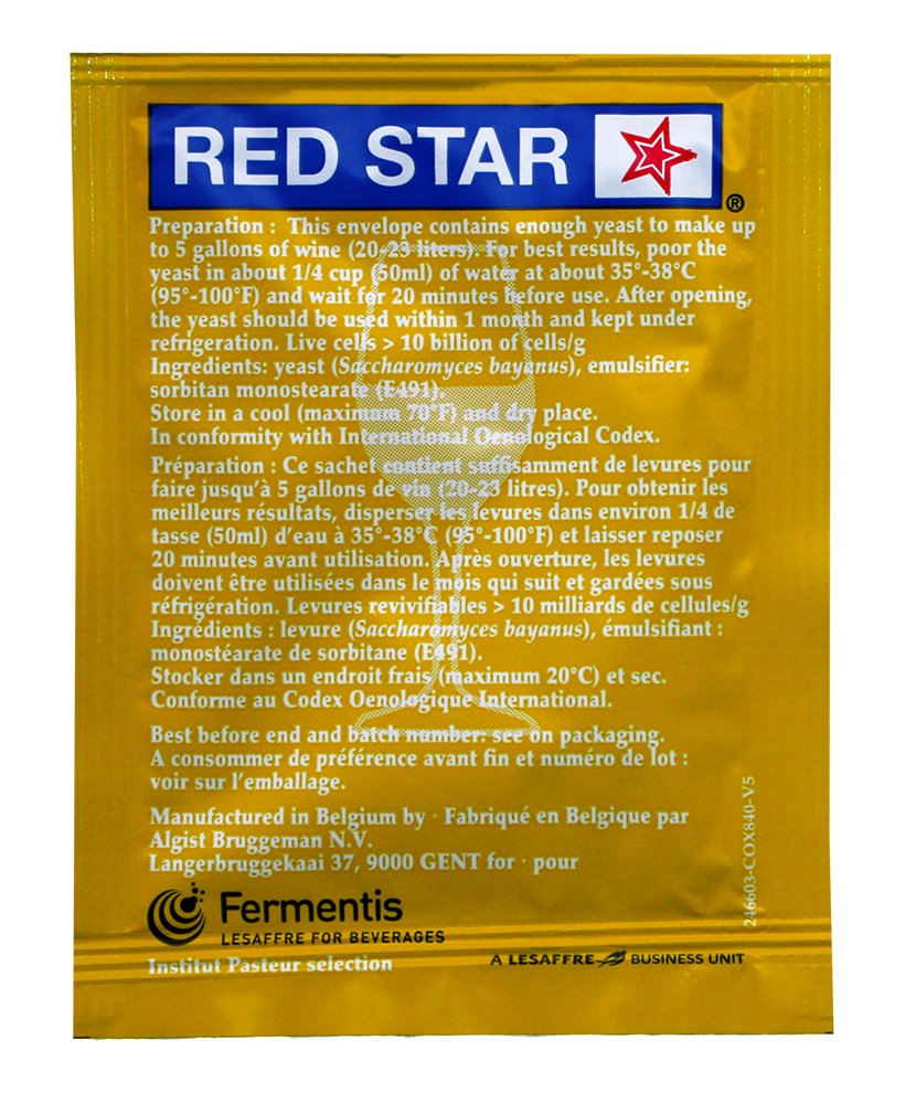 11 Packs Red Star Premier Blanc Wine Yeast 5 Grams