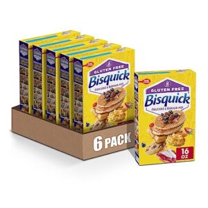 betty crocker bisquick pancake & baking mix, gluten free, 16 oz. (pack of 6)