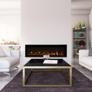 Amantii 72" Panorama Slim Indoor/Outdoor Electric Built-in Fireplace