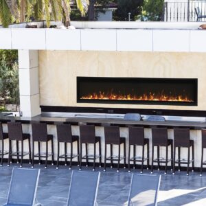 Amantii 72" Panorama Slim Indoor/Outdoor Electric Built-in Fireplace