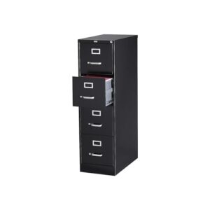 staples 204082 4-drawer vertical file cabinet locking letter black 25-inch d (25164d)