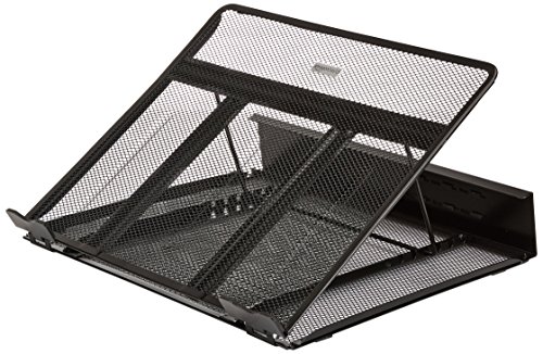 Amazon Basics Ventilated Adjustable Laptop Computer Holder Desk Stand, Black