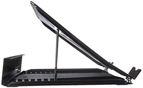 Amazon Basics Ventilated Adjustable Laptop Computer Holder Desk Stand, Black