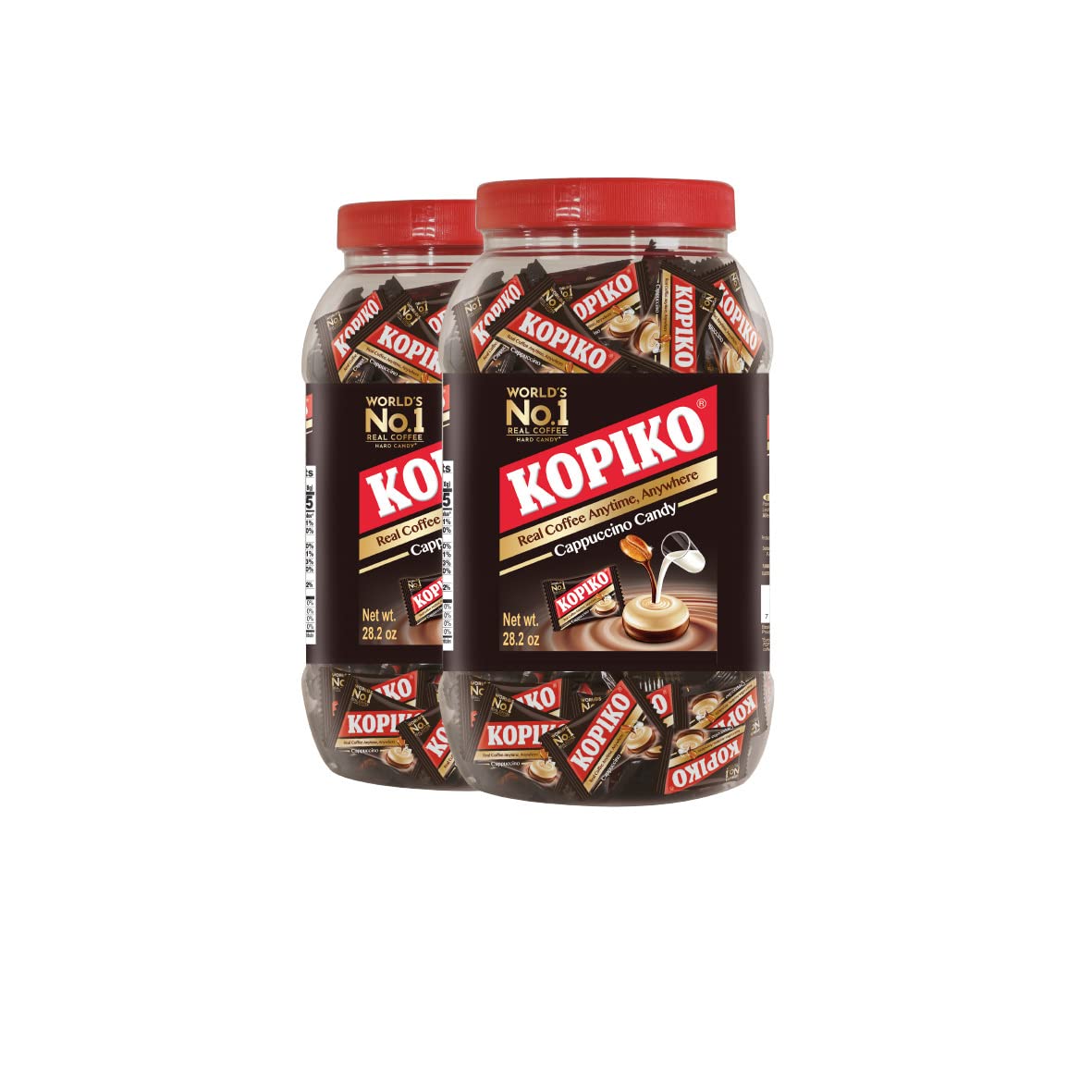 Kopiko Coffee Candy Your Take-Out Pocket Coffee for Every Occasion - Hard Candy Made from Indonesia’s Coffee Beans Contains Real Coffee Extract for Better Taste (800 gr Jar)