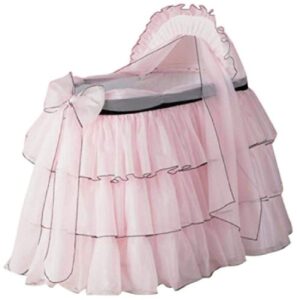 baby doll bedding sherbert bassinet set, pink