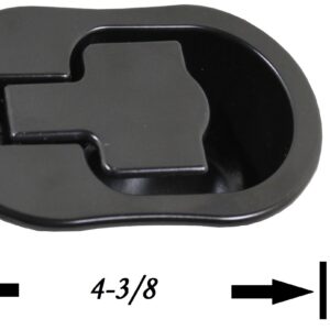 Reliable Recliner Replacement Parts HANDLE COMES WITH CABLE HOOK Sturdy Large Oval Black Solid Aluminum Metal Pull Recliner Handle 4-3/8" by 2-5/8" fits Ashley and Other Manufacturer Brands.