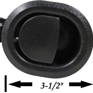 Reliable Recliner Replacement Parts Handle Small Oval Black Plastic Pull Recliner Handle 3" by 3.5" Handle Only Fits 3mm & 6mm Cables (Car Door Flapper Style) Chair Release for Sofa, Couch or Recliner