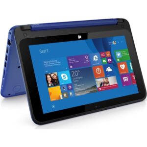 (discontinued) hp stream 11.6-inch convertible touchscreen laptop (intel celeron, 2 gb, 32 gb ssd, blue) includes office 365 personal for one year