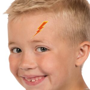 Lightning Bolt Temporary Tattoos - Bulk set of 72- Superhero, Potter and Birthday Party Favors and Handouts