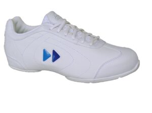 kaepa women's delta cheer shoe with color change snap in logo, white, size 10.5