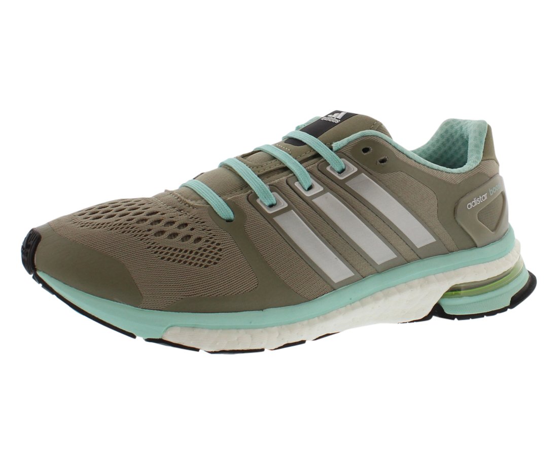 adidas Adistar Boost ESM Womens Running Shoe, Taupe/Mint, 9