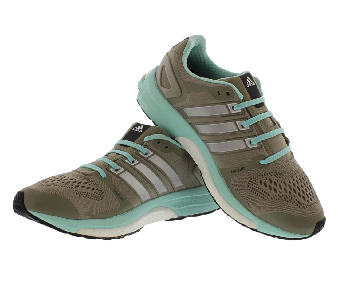 adidas Adistar Boost ESM Womens Running Shoe, Taupe/Mint, 9