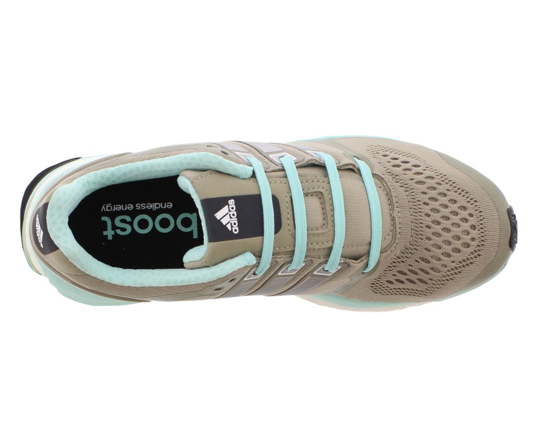 adidas Adistar Boost ESM Womens Running Shoe, Taupe/Mint, 9