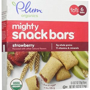 Plum Organics Tots Mighty 6 Bars - Strawberry - 4.02 Oz