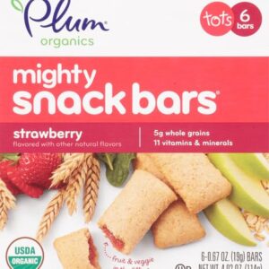 Plum Organics Tots Mighty 6 Bars - Strawberry - 4.02 Oz