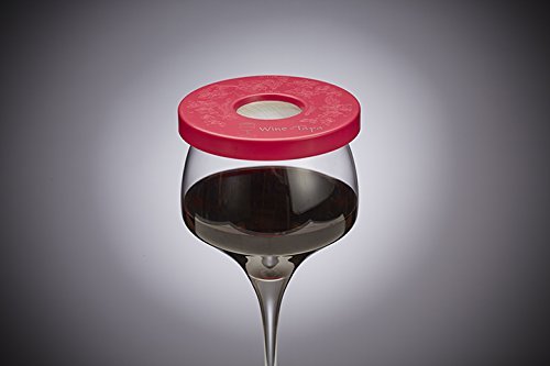 Wine Tapa Drinking Glass Covers - Use as Cover for Coffee Mugs, Soda Can and Drinking Glass, Set of 2 No Spill Drink Covers (Graphite)