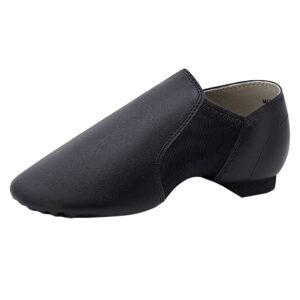 arcliber black jazz shoes for women/big kid slip on 7.5m us