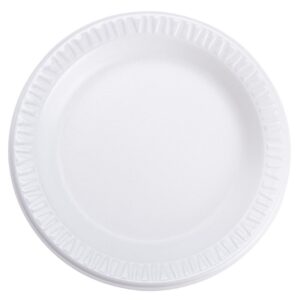 dart 6pwc 6" foam plate, concorde non-laminated foam dinnerware, white