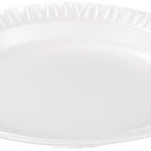 DART 6PWC 6" Foam Plate, Concorde Non-Laminated Foam Dinnerware, White