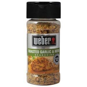 weber roasted garlic & herb seasoning, 2.75 ounce shaker