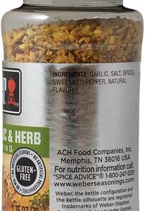 Weber Roasted Garlic & Herb Seasoning, 2.75 Ounce Shaker