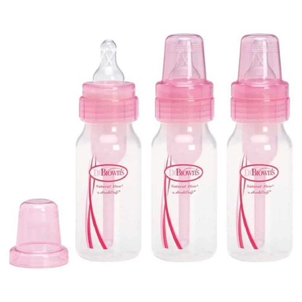 Dr. Brown's Baby Bottles - Pink Bottles 4 Oz. 3 Pack