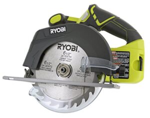 ryobi p507 one+ 18v lithium ion cordless 6 1/2 inch 4,700 rpm circular saw w/ blade (battery not included, power tool only)