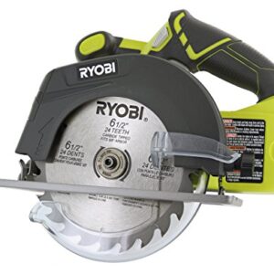 Ryobi P507 One+ 18V Lithium Ion Cordless 6 1/2 Inch 4,700 RPM Circular Saw w/ Blade (Battery Not Included, Power Tool Only)