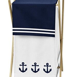 Baby/Kids Clothes Laundry Hamper for Anchors Away Nautical Navy and White Bedding