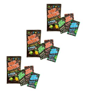 pop rocks popping candy 3-pack - watermelon, strawberry, tropical punch